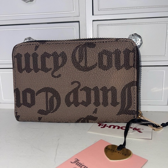 NWT Juicy Couture Tan and Black Logo Wallet - Picture 8 of 12